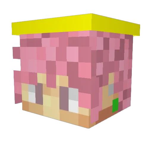 Liltrvpos03 Minecraft avatar head, 3D render