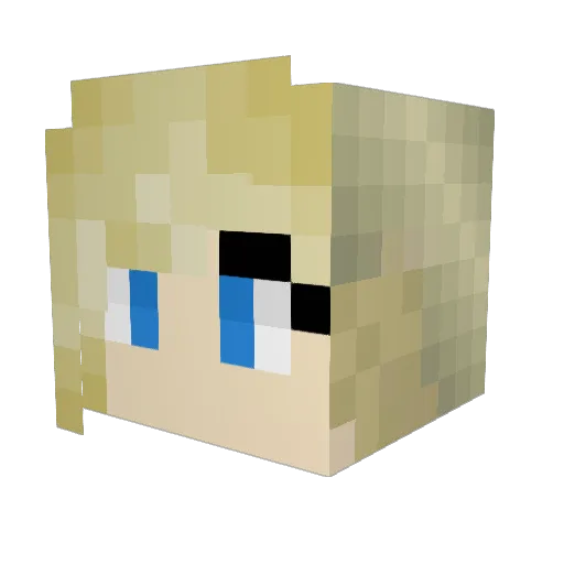 Liltsuu Minecraft avatar head, 3D render