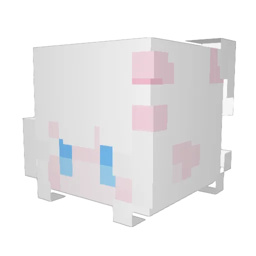 LiluLyn Minecraft avatar head, 3D render
