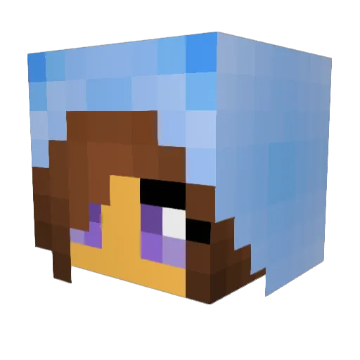 Lilu_Izzy Minecraft avatar head, 3D render