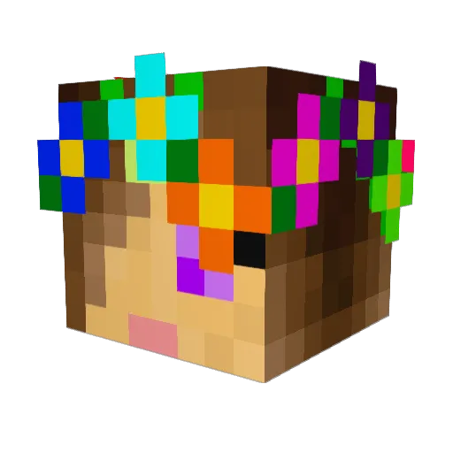 Lilubells Minecraft avatar head, 3D render
