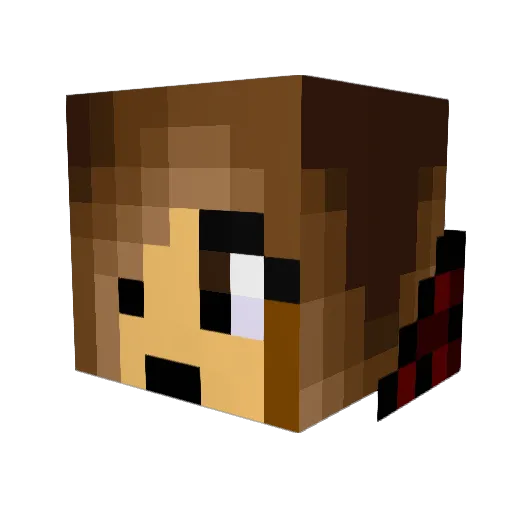 Liluna99 Minecraft avatar head, 3D render