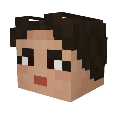 Lilwashere Minecraft avatar head, 3D render