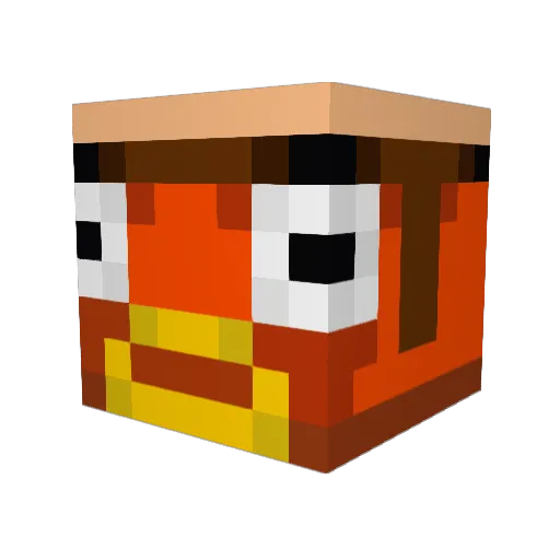 Lilwhite2321 Minecraft avatar head, 3D render