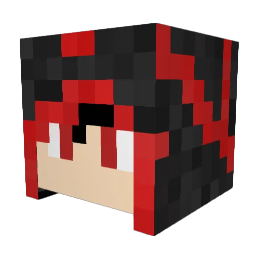 Lilxhogan Minecraft avatar head, 3D render
