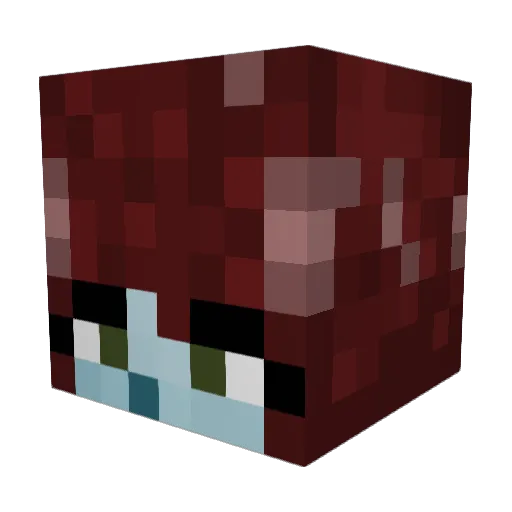 Lilxtina Minecraft avatar head, 3D render