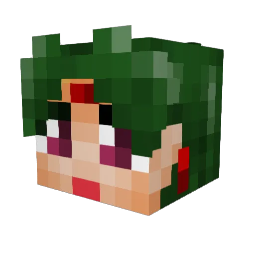 Lily87 Minecraft avatar head, 3D render