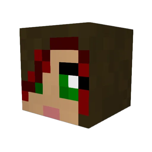 Lily999 Minecraft avatar head, 3D render