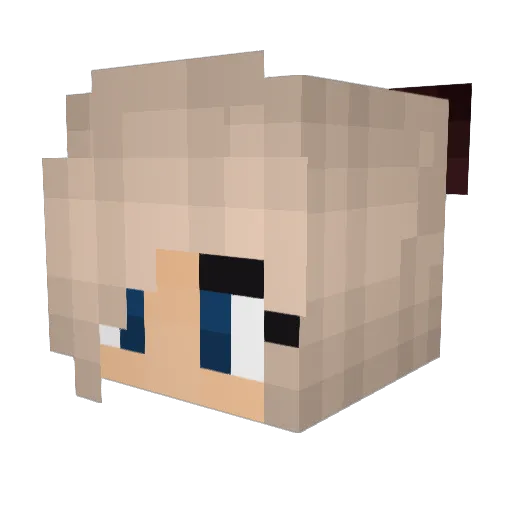 LilyAK14 Minecraft avatar head, 3D render