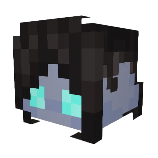 LilyBeezy Minecraft avatar head, 3D render