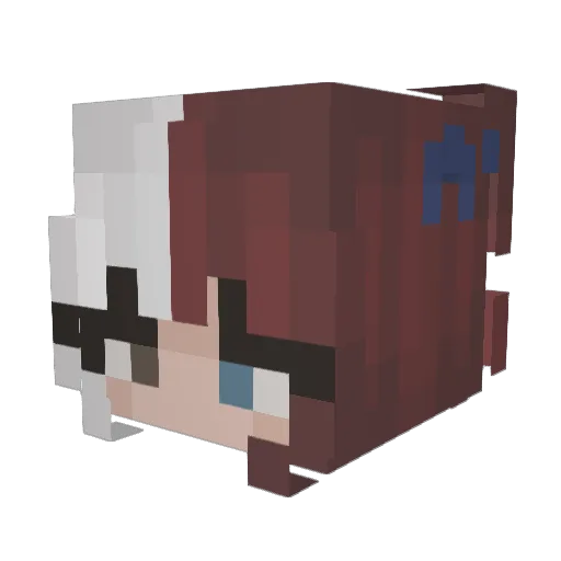 LilyCH Minecraft avatar head, 3D render