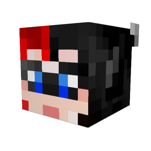 LilyChan Minecraft avatar head, 3D render