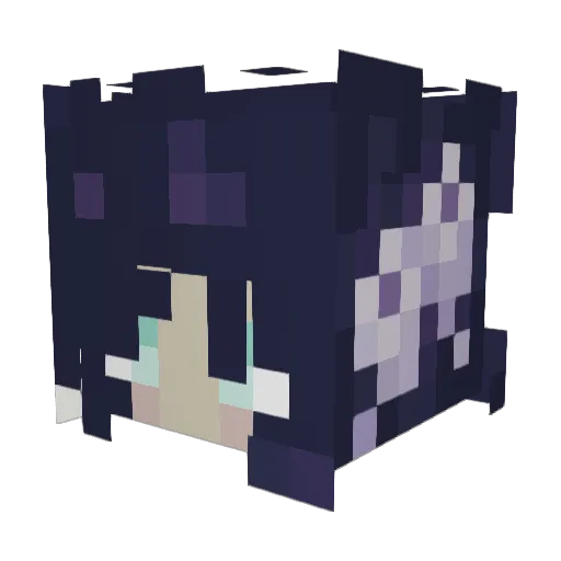 LilyDeth Minecraft avatar head, 3D render