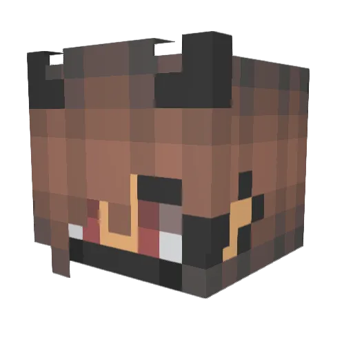 LilyDino Minecraft avatar head, 3D render
