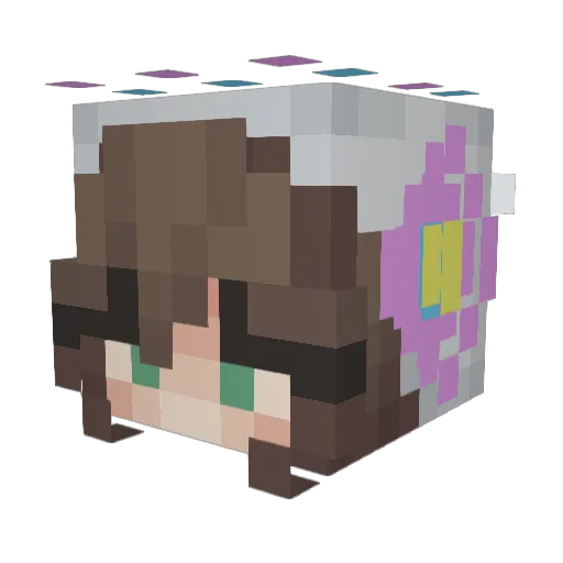 LilyDupain Minecraft avatar head, 3D render