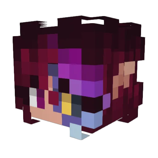 LilyEmilia Minecraft avatar head, 3D render