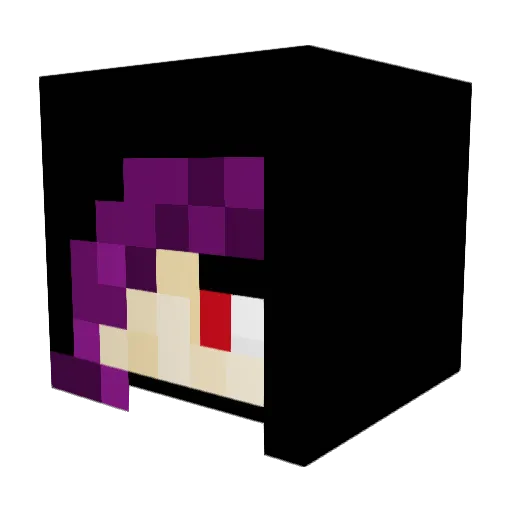 LilyGin Minecraft avatar head, 3D render
