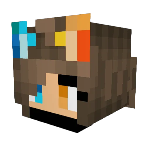 LilyKat09 Minecraft avatar head, 3D render