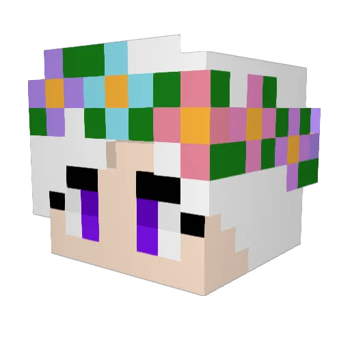 LilyKrail Minecraft avatar head, 3D render