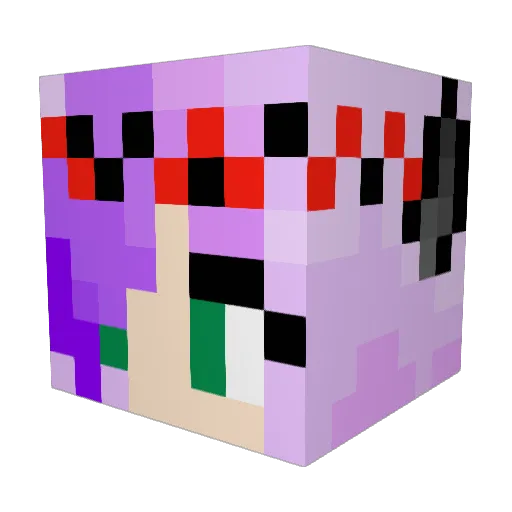 LilyLilac25 Minecraft avatar head, 3D render