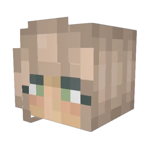 LilyLily Minecraft avatar head, 3D render