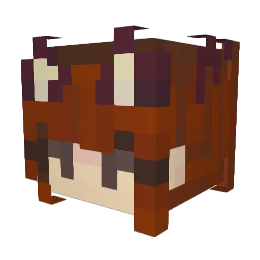 LilyMeow13_ Minecraft avatar head, 3D render