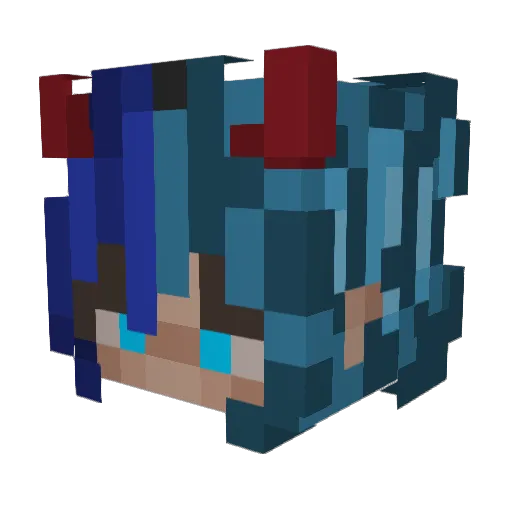 LilyNotFound97 Minecraft avatar head, 3D render