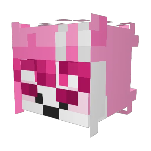 LilyRad Minecraft avatar head, 3D render