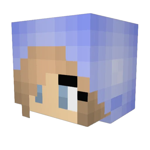 LilyReasoner Minecraft avatar head, 3D render