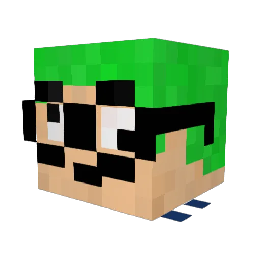 LilyStonedBro Minecraft avatar head, 3D render
