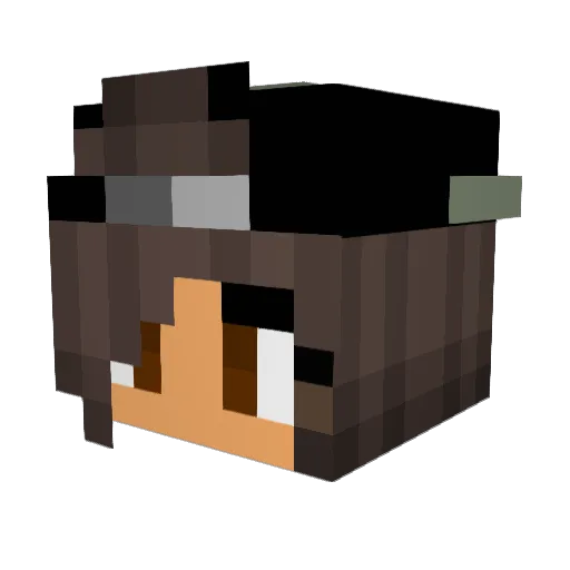 LilySwag Minecraft avatar head, 3D render