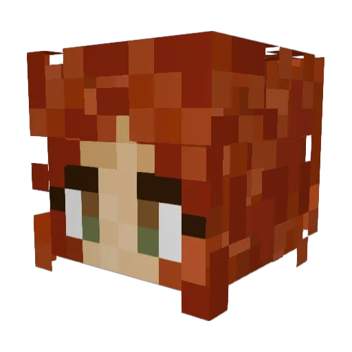LilyThunderBug Minecraft avatar head, 3D render