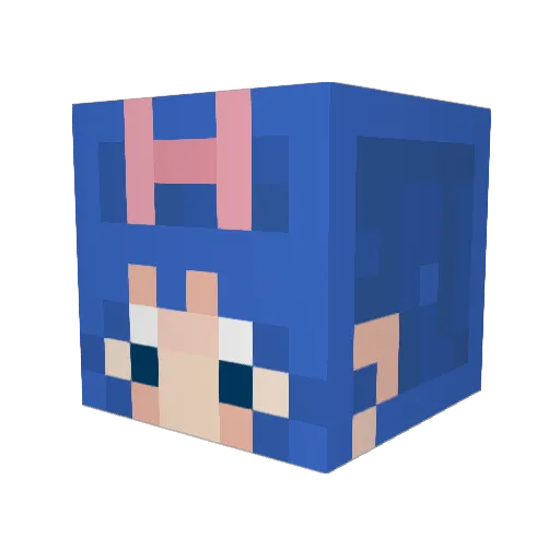LilyUwU2001 Minecraft avatar head, 3D render