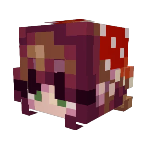 LilyWasNotHere Minecraft avatar head, 3D render