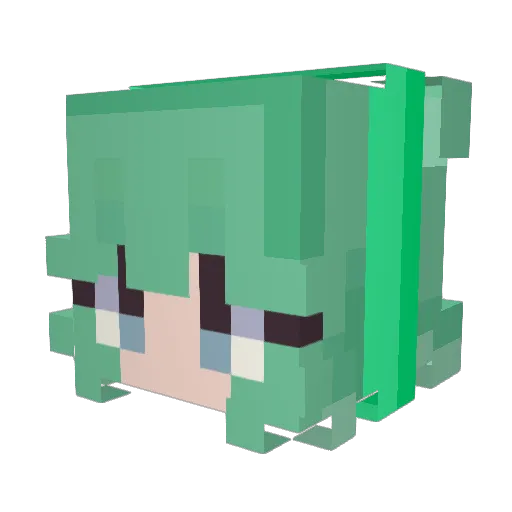 LilyWillowCraft Minecraft avatar head, 3D render