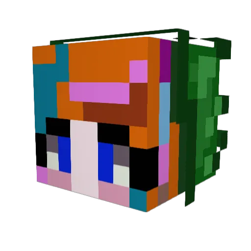 Lily_B Minecraft avatar head, 3D render