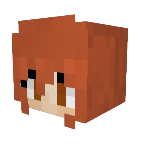 Lily_Bows Minecraft avatar head, 3D render
