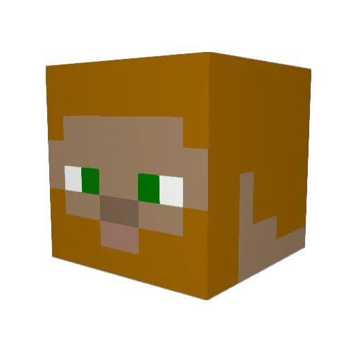 LilyaLilya Minecraft avatar head, 3D render
