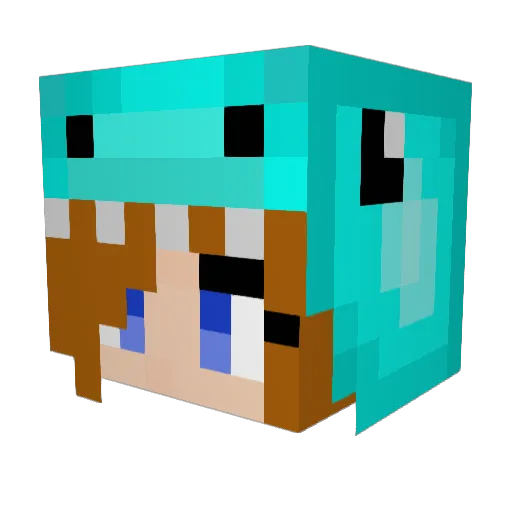 Lilyaforever Minecraft avatar head, 3D render