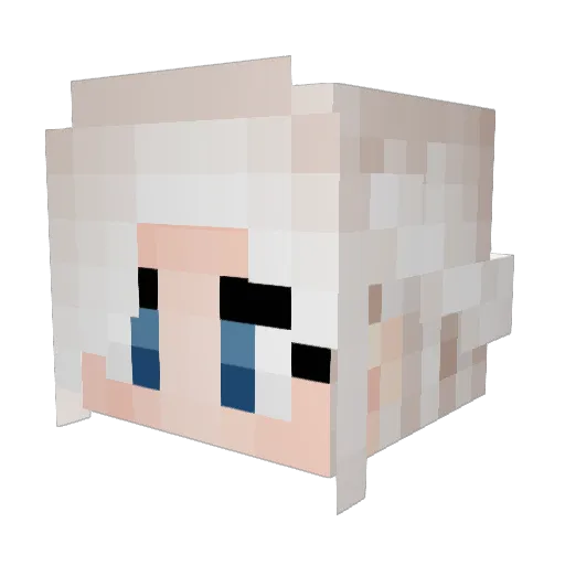 Lilycove Minecraft avatar head, 3D render