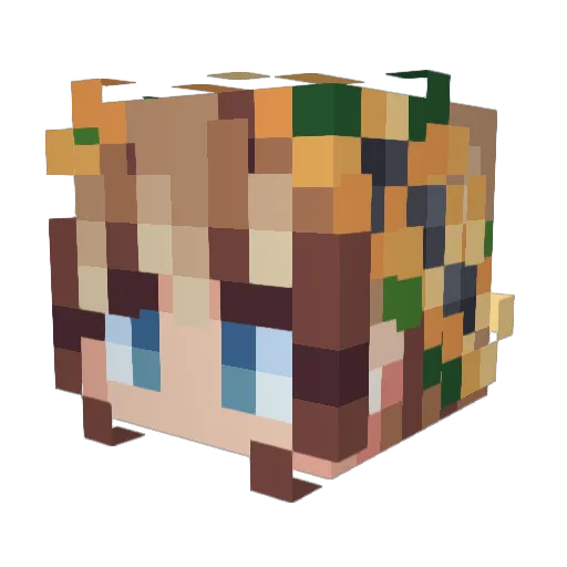 Lilyfee1234 Minecraft avatar head, 3D render