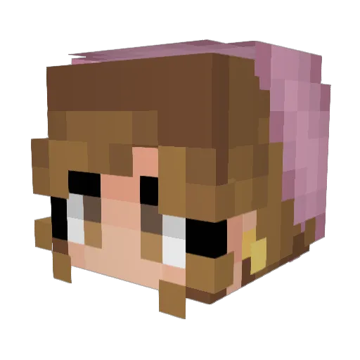 LilygumValley Minecraft avatar head, 3D render