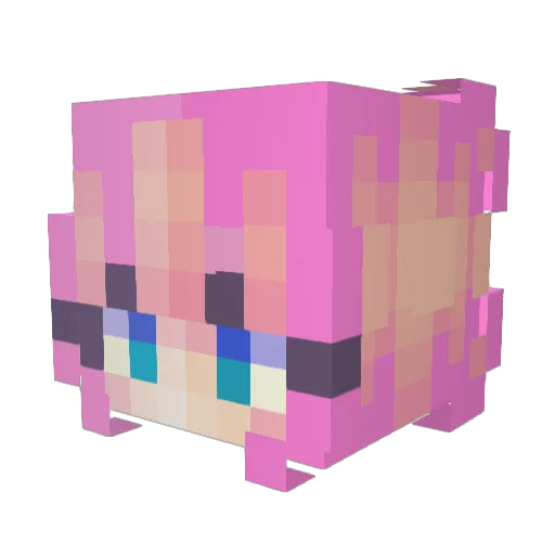Lilyh_08 Minecraft avatar head, 3D render