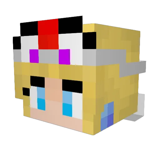 Lilyhmw Minecraft avatar head, 3D render