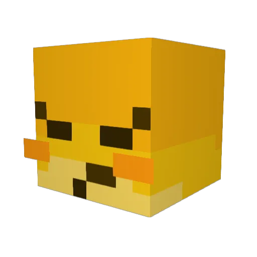 Lilynillyy Minecraft avatar head, 3D render