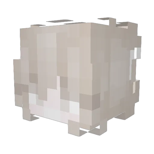 Lilynu Minecraft avatar head, 3D render