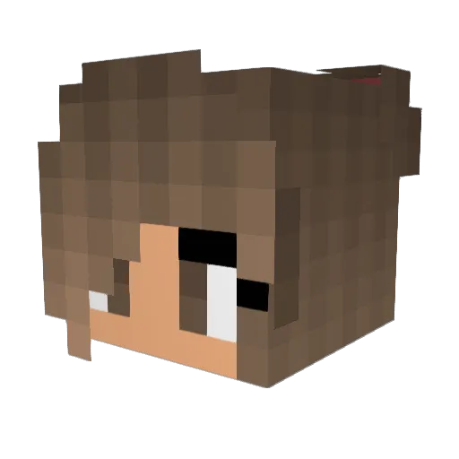 Lilyonya Minecraft avatar head, 3D render