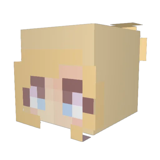 LilypadLena Minecraft avatar head, 3D render
