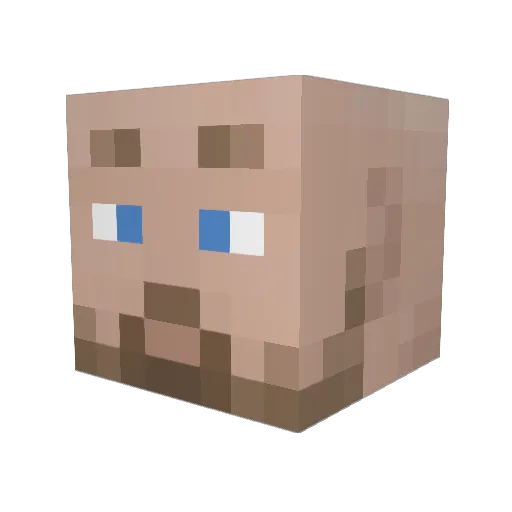 Lilyvalley Minecraft avatar head, 3D render