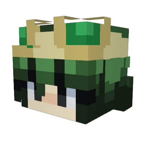 LimLo__ Minecraft avatar head, 3D render